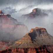 Clouds And Fog In Winter At Grand Canyon National Park Poster