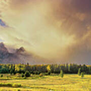 Clouds Blacktail Ponds Grand Tetons National Park Poster