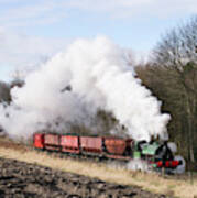 Steam Powered Coal Train Tanfield Railway Poster