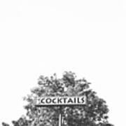 Cocktails Black And White- Art By Linda Woods Poster