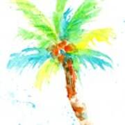 Coconut Palm Tree Splash 2 Poster
