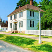 Colonial American Architecture In Williamsburg Poster
