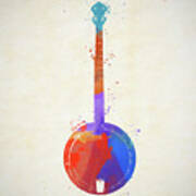 Color Splash Banjo Poster