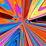 Color Time Warp - Abstract Poster
