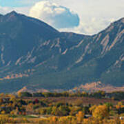 Colorado Colorful Flatirons Panoramic View Poster