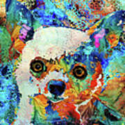 Colorful Chihuahua Dog Art Hidden Gem Poster