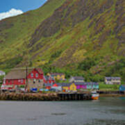 Colorful Fishing Village In Lofoten Poster