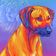 Colorful Rhodesian Ridgeback Poster