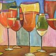 Colorful Wine Glasses Poster