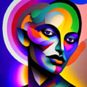 Colourful Abstract Portrait - 12 Poster