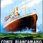 Conte Biancamano Conte Rosso Conte Verde Cruise Ships Poster 1925 Poster