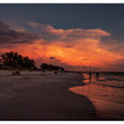 Coquina Beach Clouds 2 Poster