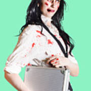 Corps Zombie Businesswoman Poster