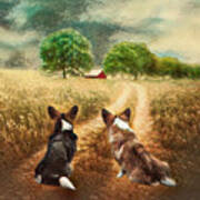 Country Welsh Corgis Poster