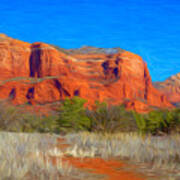 Courthouse Butte Painterly Poster