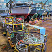 Crab Pots On The Docks Poster