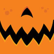 Crazy Pumpkin Jack-o-lantern Mouth Poster