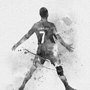 Cristiano Ronaldo Black And White Poster