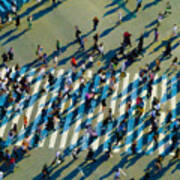 Crosswalk Above New York Poster