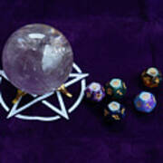 Crystal Ball And Divination Dice Poster