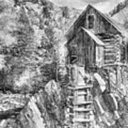 Crystal Mill Charcoal Poster