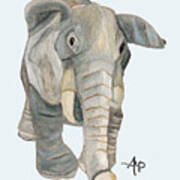 Cuddly Elephant Poster