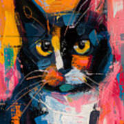 Curious Cat Painting Series 03152024a Poster