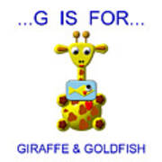 Cute Critters With Heart G Is For Giraffe And Goldfish Poster