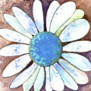 Daisy In Brown And Blue Poster
