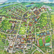 Dartmouth College Campus Map Poster