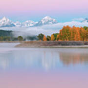 Daybreak At Oxbow Bend Poster