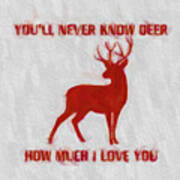 Deer Art Poster