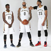 Demarcus Cousins, Jrue Holiday, And Anthony Davis Poster