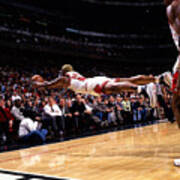 Dennis Rodman Diving For Loose Ball Poster