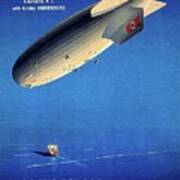 Deutsche Zeppelin / 2 Days Across The Atlantic 1936 Poster