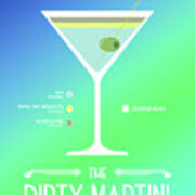 Dirty Martini Cocktail - Modern Poster