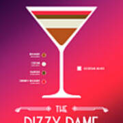 Dizzy Dame Cocktail - Modern Poster