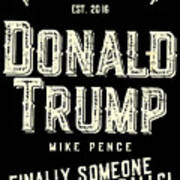 Donald Trump Mike Pence 2016 Retro Poster