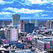Downtown Tallahassee, Florida - Impressionist Painting Poster