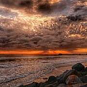 Dramatic Sunset In Oceanside Poster