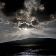 Dramatic Sunset, Seilebost,  West Harris, Scotland Poster
