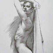 Drawing-male Nude#2161 Poster