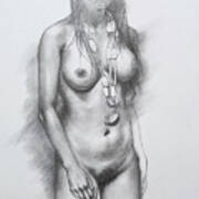 Drawing  Nude Girl #201112 Poster