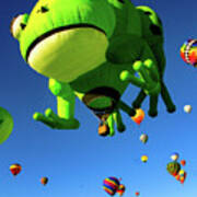 One Giant Leap - Albuquerque Hot Air Balloon Festival, New Mexico Poster