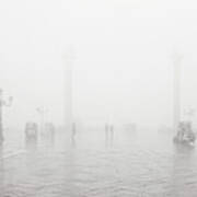 Dsc19 - Fog On St. Mark's Square, Venice Poster