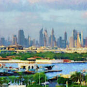 Dubai Uae Skyline Poster