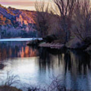 Duero River At Sunset, Soria, Castilla And Leon - Picturesque Ed Poster