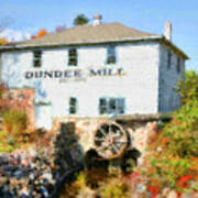 Dundee Mill, Dundee Wi Poster