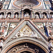 Duomo Di Firenze Main Portal In Italy Poster