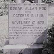 Edgar Allan Poe Grave Site Poster